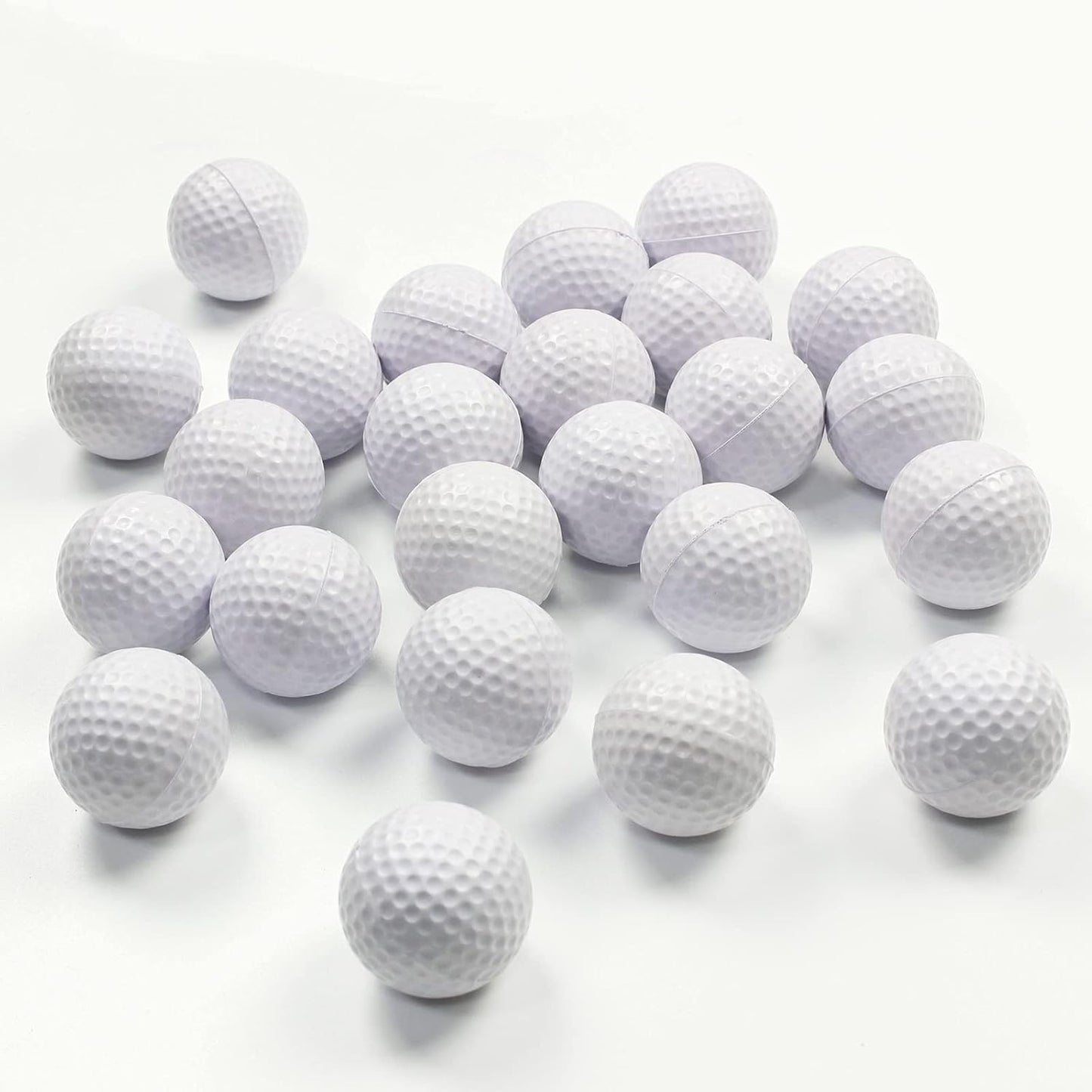 KOFULL Foam Golf Practice Balls, 24/50 Pack Realistic Feel and Limited Flight Training Balls for Indoor or Outdoor, Soft Practice Golf Balls for Backyard
