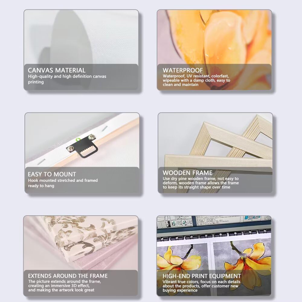 Pankila Indian Wells Golf Course Wall Art USA California Picture Golf Course at in Palm Wall Decor for Living Room Bedroom Office Home Decorations Painting Framed Artwork (24''W x 24''H x 4)