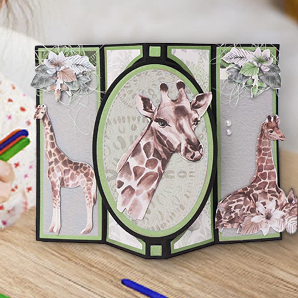 3D Card Shape Die Cuts for Card Making, Rectangular Shaped Gift Card Cutting Dies Sets Oval Banner Box Dies Stencils Embossing Template for Scrapbooking DIY Cards Album Crafts Supplies