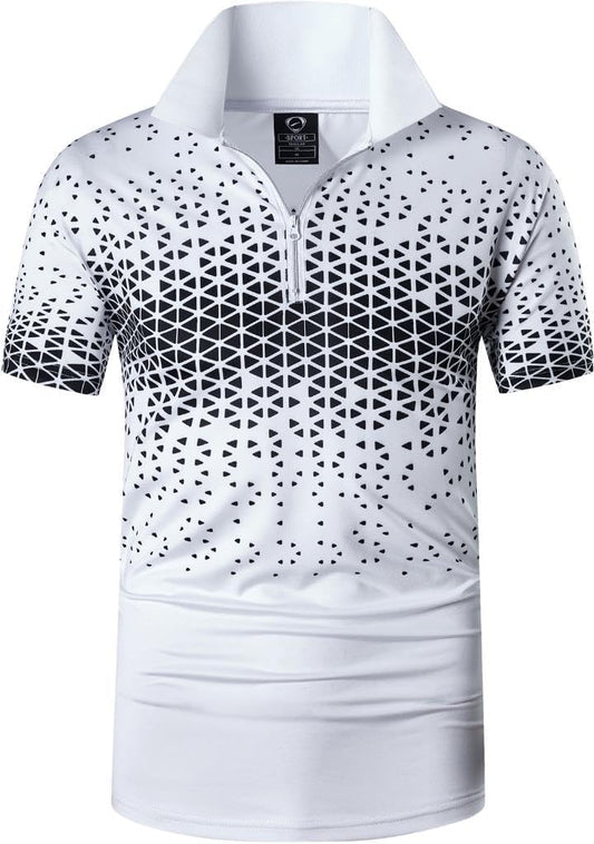 jeansian Men's Sport Outdoor Quick Dry Fit Short Sleeves Polo Tee Shirt Tshirt T-Shirt Tops Golf Tennis Bowling LSL195