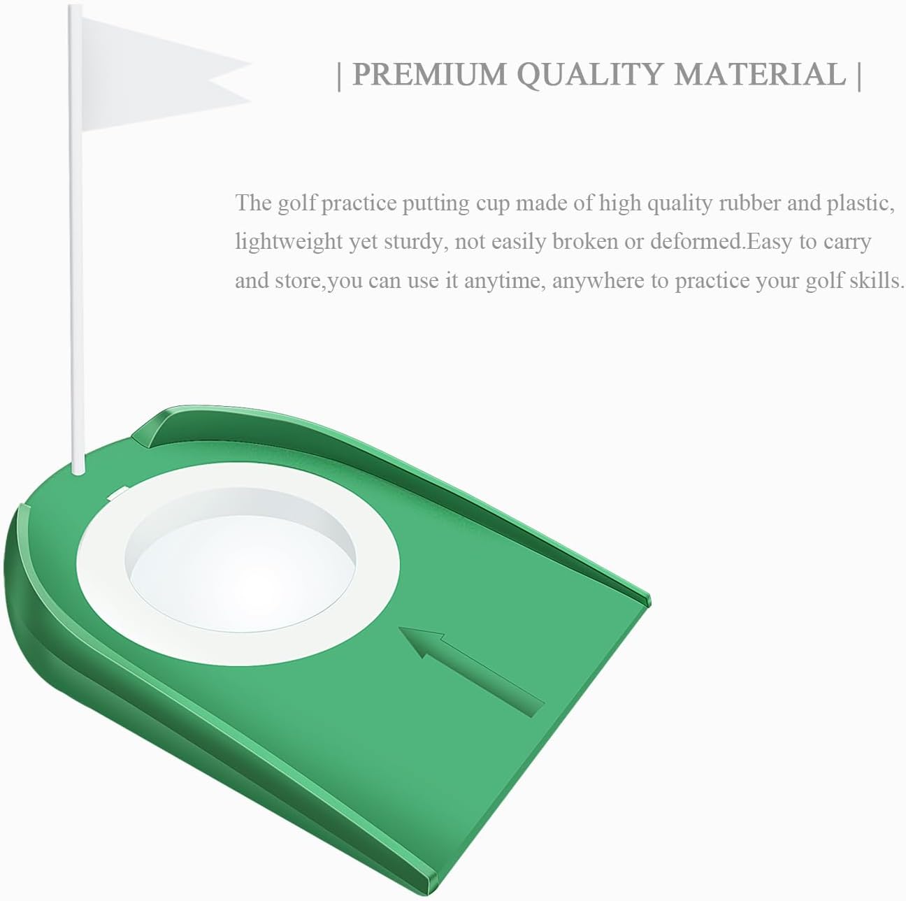 Golf Putting Cup with Flag Golf Putting Hole Practice Training Aids, Indoor Golf Putting Hole