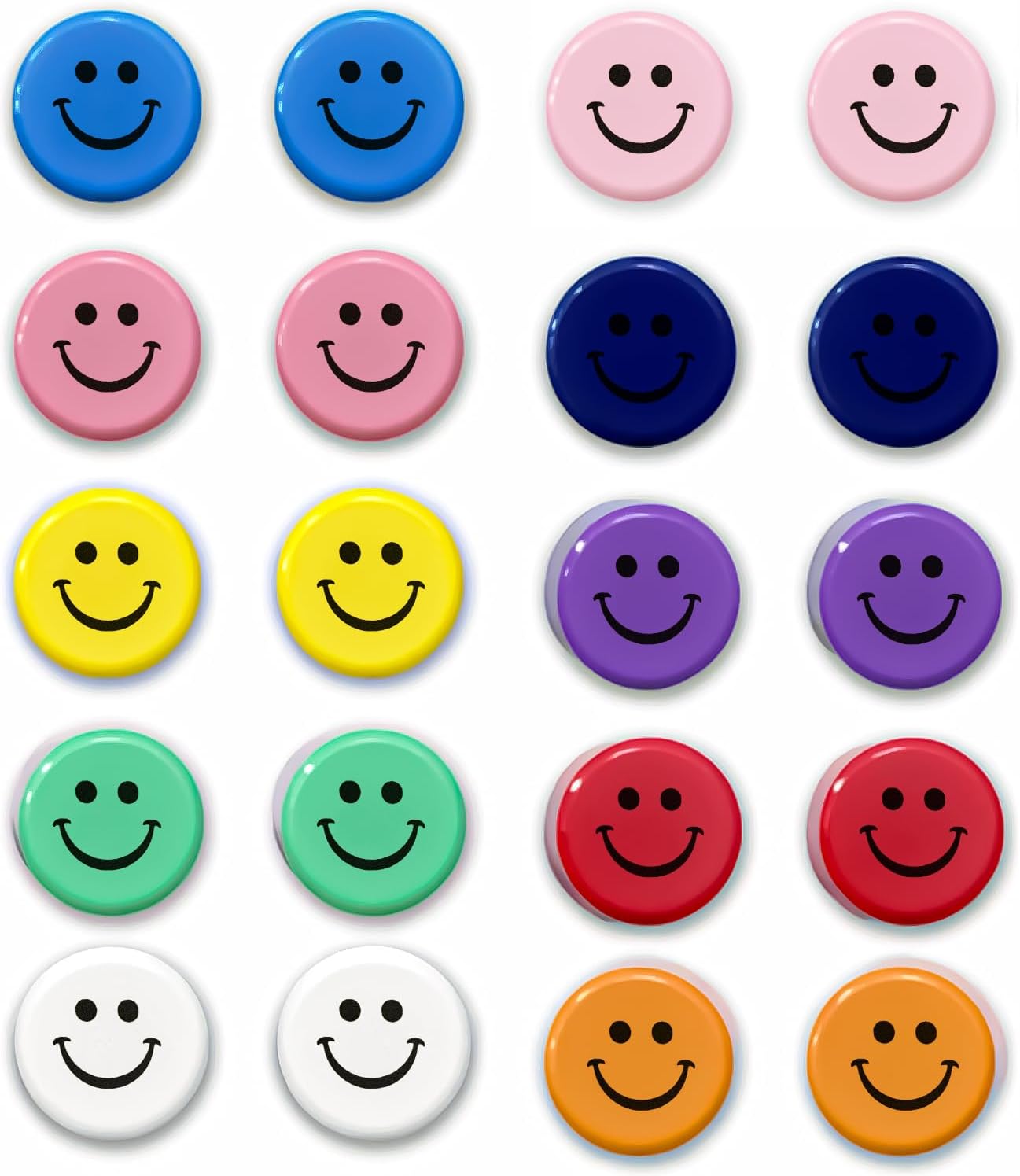 Qualsen Fridge Magnets, Funny Cute Refrigerator Magnets for Whiteboard, Locker, Office, Classroom (Smile-20pcs)