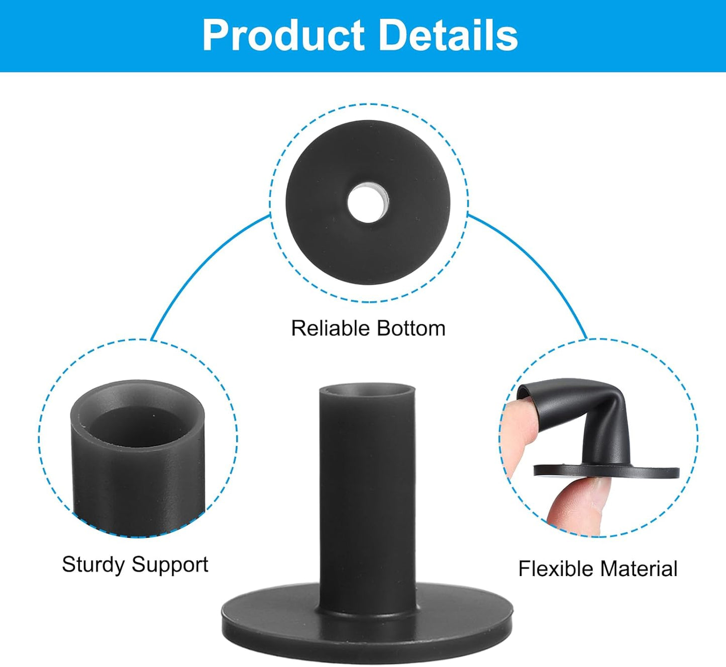 PATIKIL Rubber Golf Tees, Tall Practice Training Driving Range Tee Stable Ball Holder