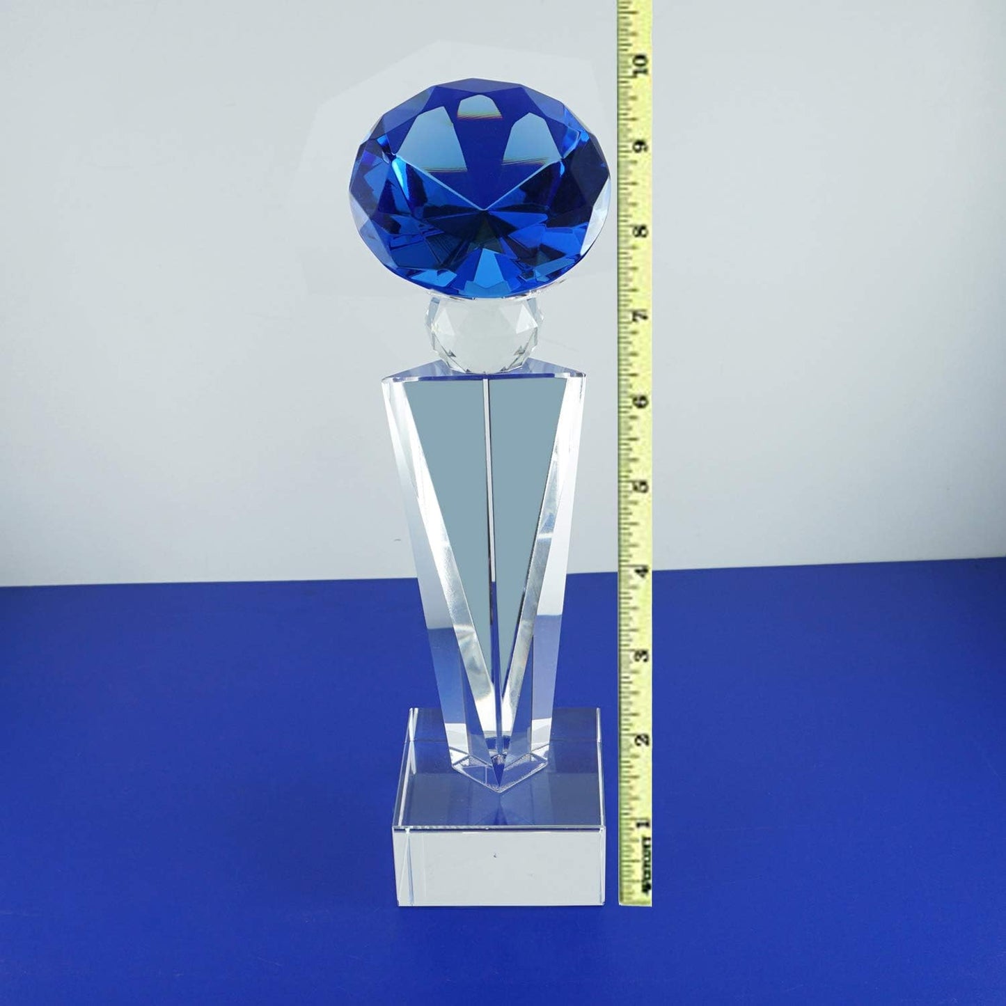 Optical Crystal Glass Diamond Trophy Awards Recognition Achievement Reality Personalized Custom Laser Etched Engraving Trophy