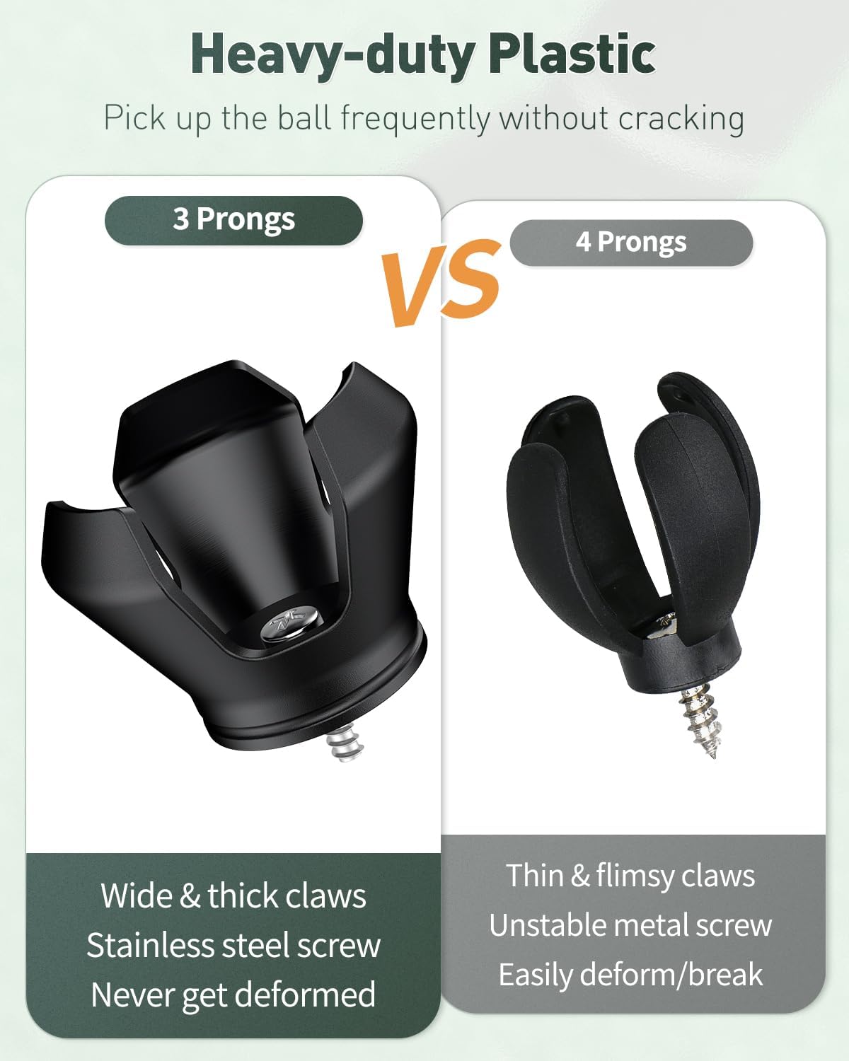 GreenHaven Golf Ball Retriever Grabber for Putters Golf Pick-up Portable Grip Sucker Tool Back Saver for Golfers，3-4 Pack