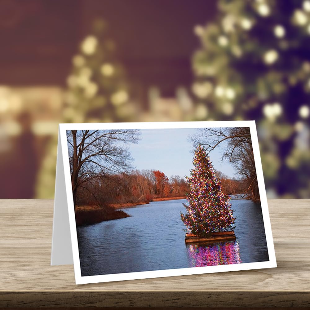 Photographic Christmas Cards, Christmas on the Pond (6 Cards with White Envelopes)