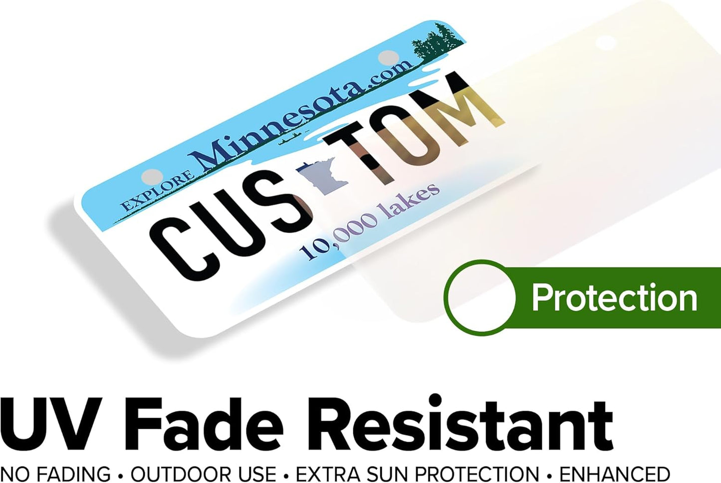 Mini License Plates, Personalized License Plates, Custom for Car, Bikes, ATV, Kids Car, Golf Cart, Jeep, 2x4 Inch, Rust-Free Fade Resistant Aluminum, USA Made by My Sign Center (Minnesota)