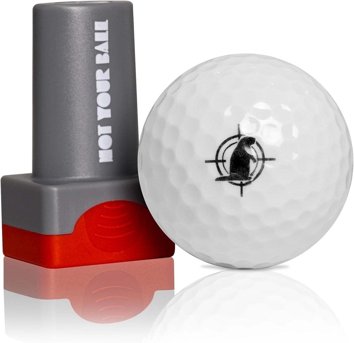 QUBI Golf Ball Stamp, Golf Ball Stamper, Reusable Self-Inking Golf Ball Stamp Marker to Identify Golf Balls, Golf Gifts Golf Accessories for Men and Women Golfers