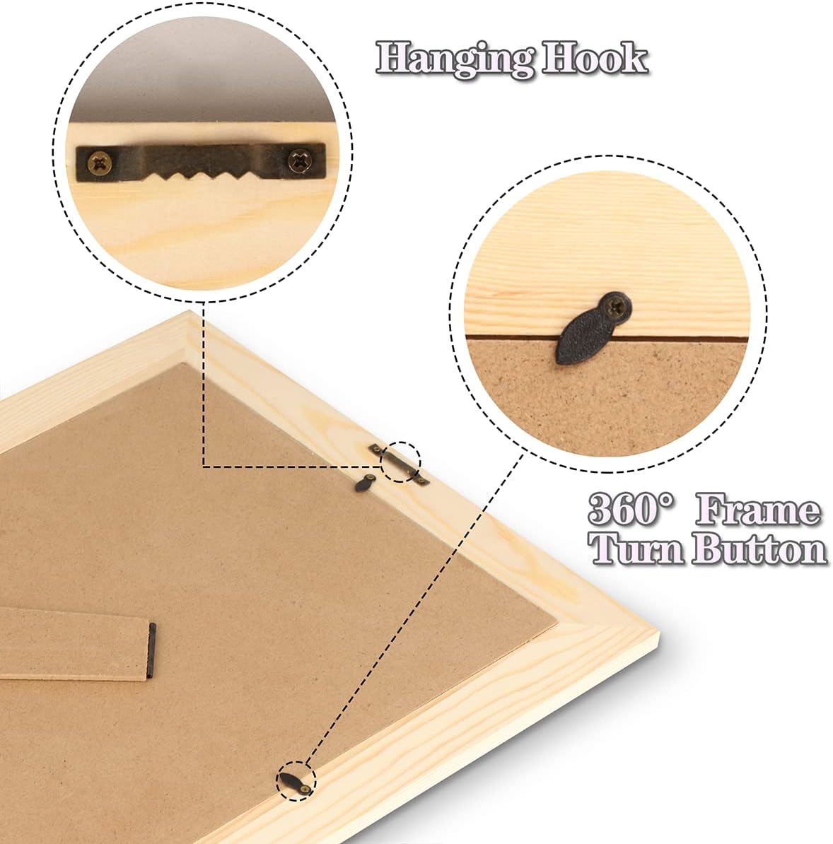 4x6 Picture Frame Golf Ball Hole Sport Photo Frame for Wall and Tabletop Display Wooden Photo Picture Frame Home Decor