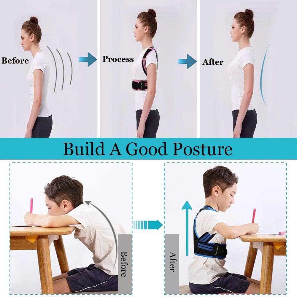Lexniush Professional Posture Corrector for Kids and Teens, Effective Upper Back Posture Brace for Teenagers Boys Girls Spinal Support to Improves Slouch, Prevent Humpback, Relieve Back Pain