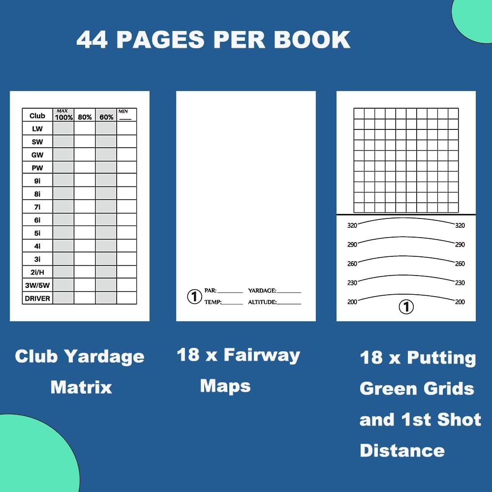 Golf Scorecard Holder (6 Colors - Premium Vegan Leather) | Yardage Book (4-Pack, Waterproof Stone Paper) | Scorecards (20-Pack White Cardstock) – Idea Gift for Golfers