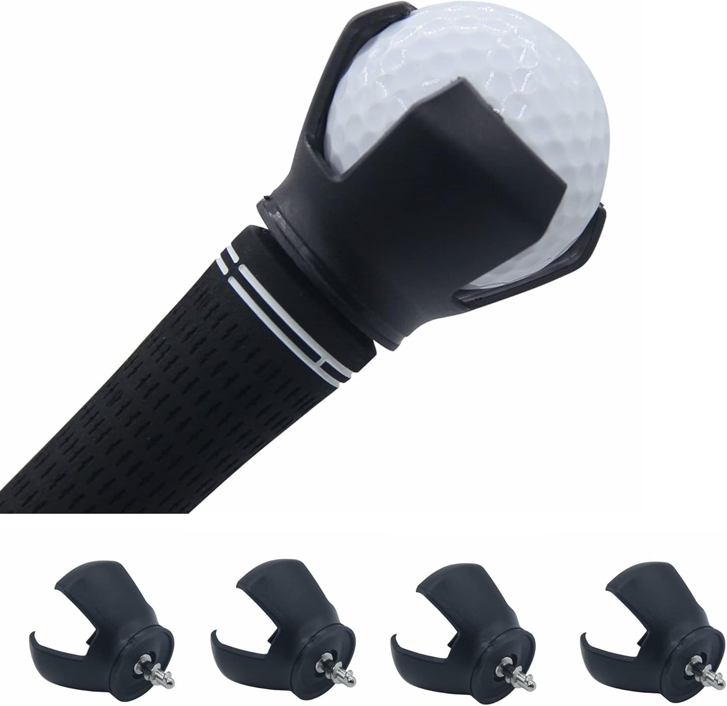new star tattoo 4pcs Golf Ball Retriever for Putter,Sucker for Golf Screws Tool,Golf Ball Grabber Picker Upper Suction Cup Ball Grabber