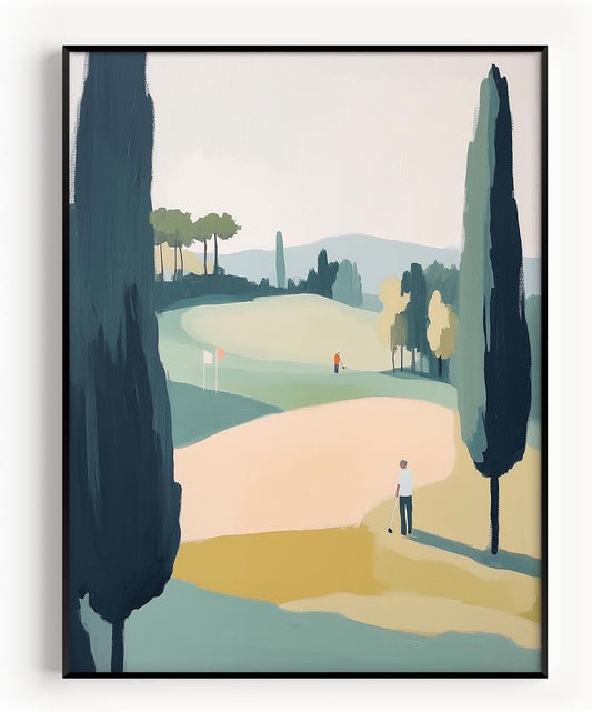 Golf Impressionist Art Print Posters - Premium Giclee Fine Art Prints - Sporty and Sophisticated Home Decor Posters, Golfer Art Prints for Home and Office Decor - Vintage Aesthetic, Ready to Frame