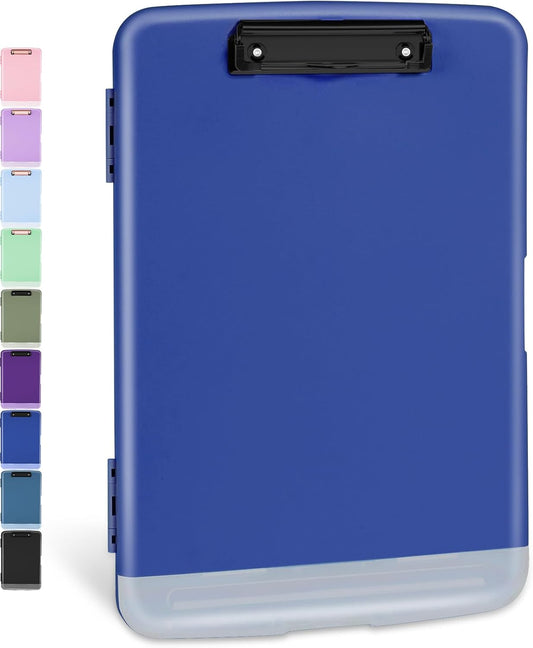 Sooez Clipboard with Storage, High Capacity Nursing Clipboards with Pen Holder, Clip Boards 8.5x11 with Storage, Low-Profile Clip, Lightweight Plastic Clipboard for Teachers, Lawers, Office Workers