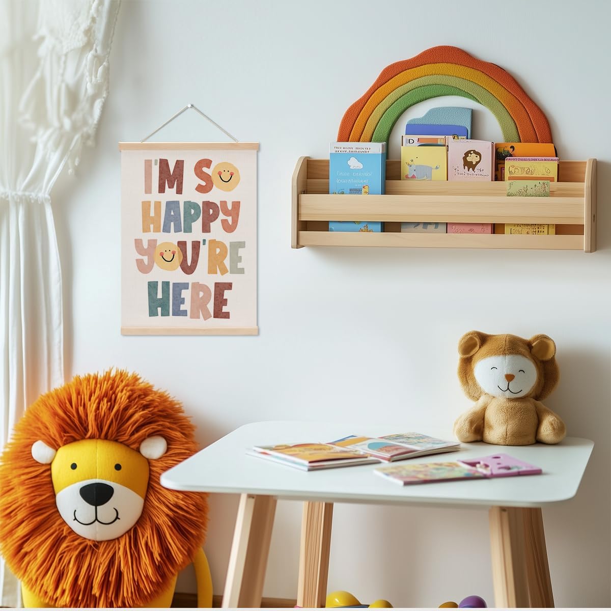 Boho Classroom Decor Wall Decor Poster Hanger, Teacher Gits, Welcome Sign Wall Hanging Flag Banner, Classroom Decoration Nursery Toddler Kids Room Playroom Decoration Wall Art Christmas Birthday Gifts