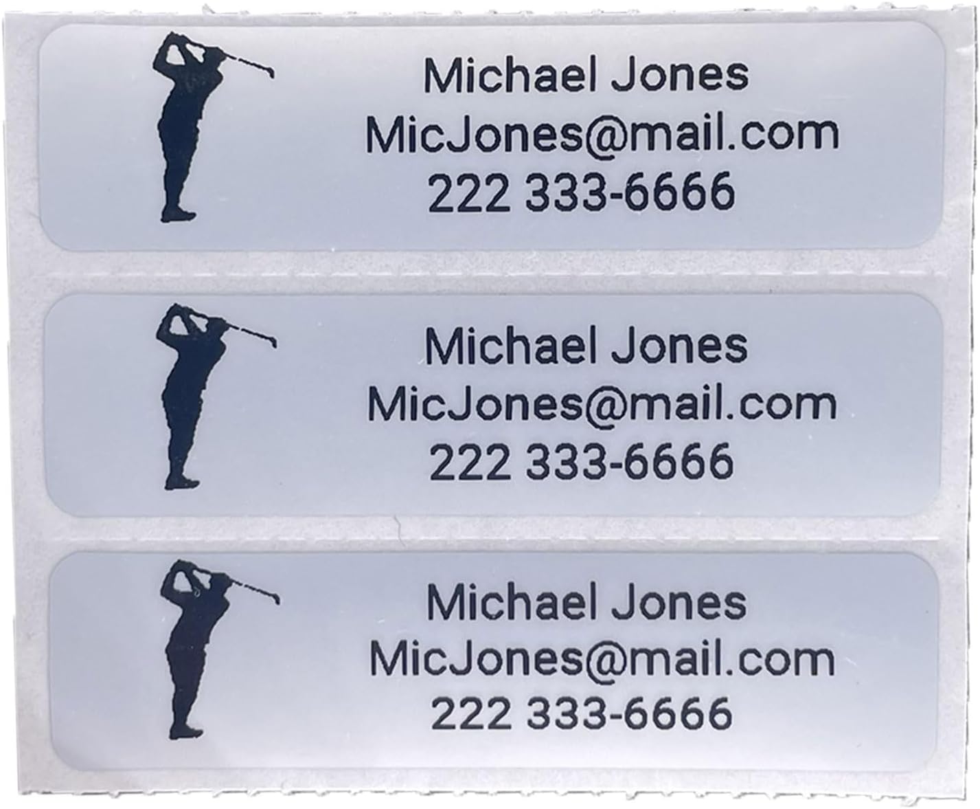 ZbZcYmt Name Stickers Tag Golf Club Labels Personalized Customized Labels 2”x0.5” Valet Labels for Golf Club ID Tags Waterproof Oil-Proof Z3