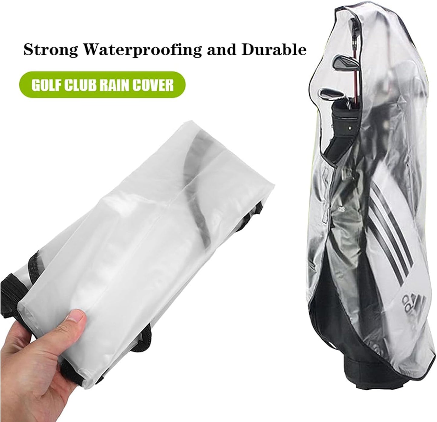 Transparent Golf Bag Rain Cover, Waterproof Rain Cover for Golf Bag