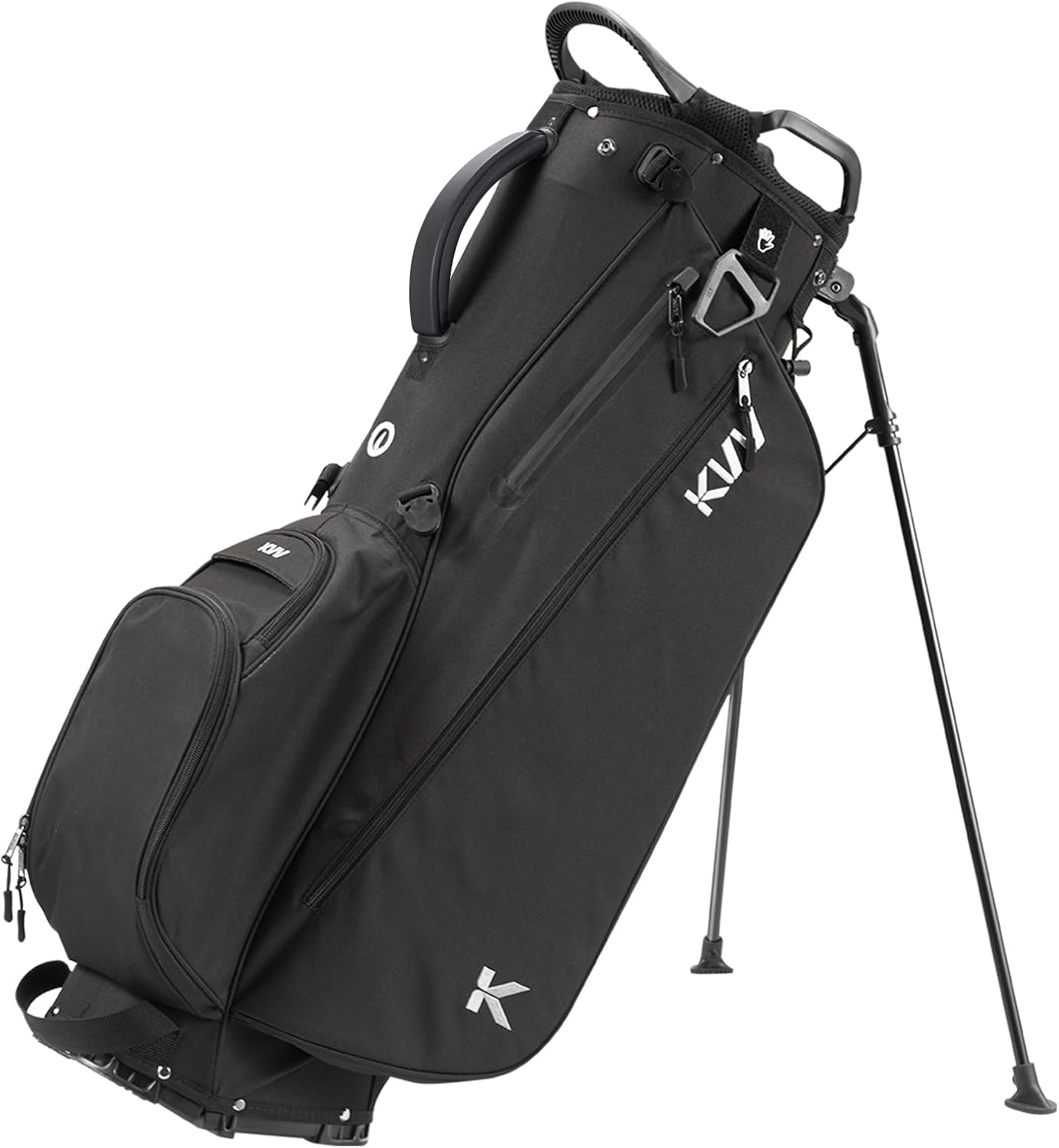 KVV Lightweight Golf Stand Bag with 7 Way Full-Length Dividers, 5 Zippered Pockets, Automatically Adjustable Dual Straps，Elegant Design