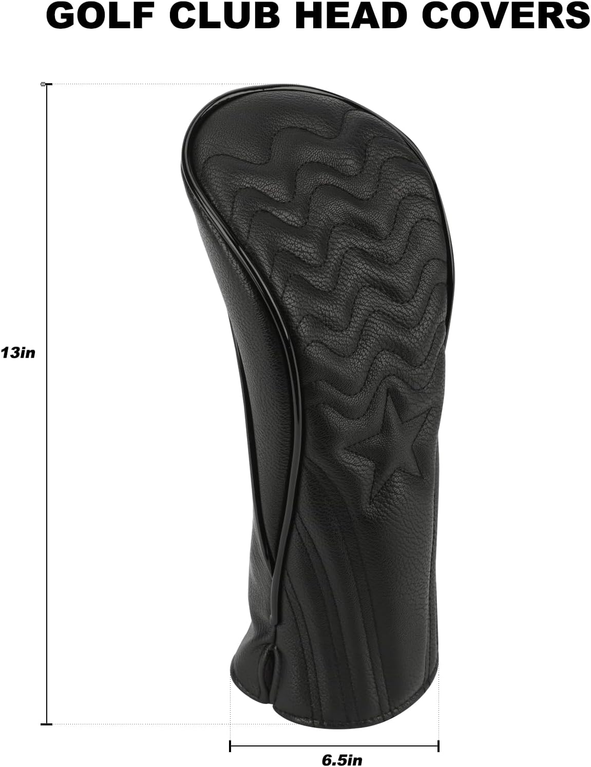 4pcs or 1pc Golf Club Head Covers for Woods, Driver, Fairway, Hybrid – Premium PU Leather with Interchangeable Tags & Magnetic Blade and Mallet Putter Covers