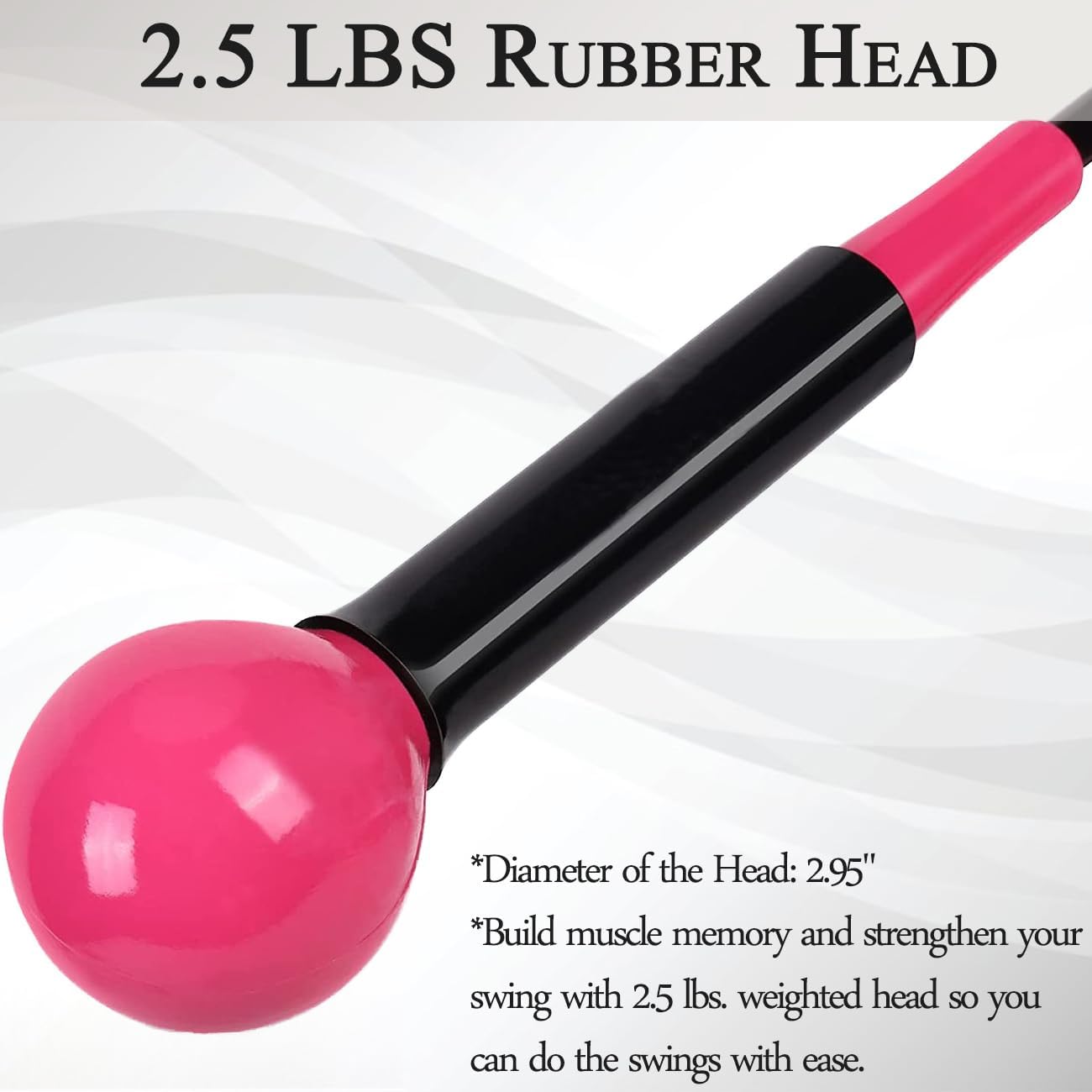 Golf Swing Trainer Aid 48"/40" Warm-Up Stick for Strength Flexibility Tempo Training Golf Practice Aid with Weighted Head Swing Corrector for Men Women