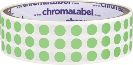 ChromaLabel 0.25 Inch Round Label Permanent Color Code Dot Stickers, 1000 Labels per Roll, Lime