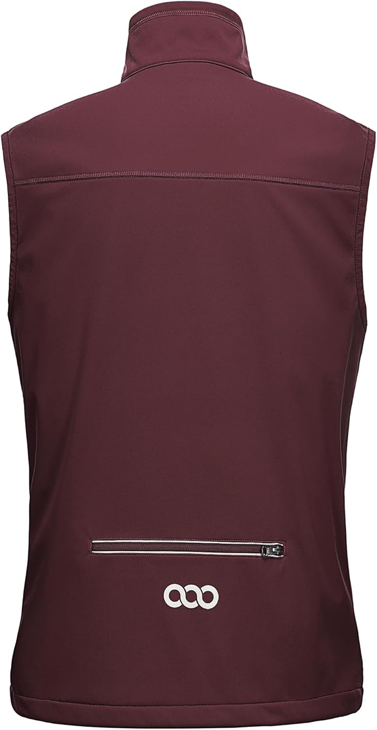 33,000ft Men's Windproof Lightweight Golf Vest Outerwear with Pockets, Softshell Sleeveless Jacket for Running Hiking Sports