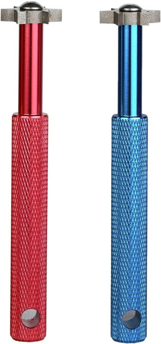 Sword &Shield sports Golf Club Groove Sharpener Tool Golf Club Re-Grooving Cleaning Tool 6-Tip for Optimal Backspin and Ball Control with Wedges and Utility Clubs