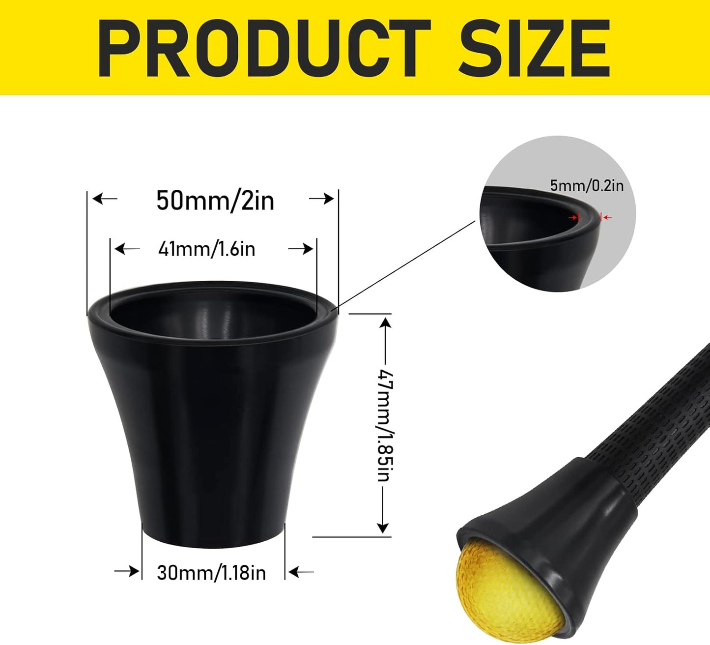 Golf Ball Retriever, 4 Pcs Golf Ball Grabber Suction Cup for Putter Grip, Durable Golf Ball Retriever Pick Up Tool for End of Putter