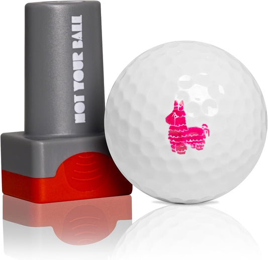 QUBI Golf Ball Stamp, Golf Ball Stamper, Reusable Self-Inking Golf Ball Stamp Marker to Identify Golf Balls, Golf Gifts Golf Accessories for Men and Women Golfers