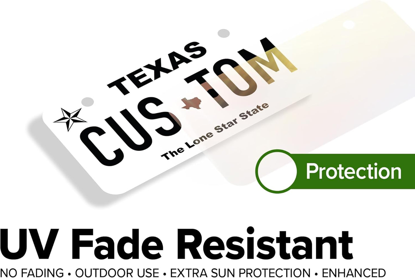 Mini License Plates, Personalized License Plates, Custom for Car, Bikes, ATV, Kids Car, Golf Cart, Jeep, 2x4 Inch, Rust-Free Fade Resistant Aluminum, USA Made by My Sign Center (Texas)