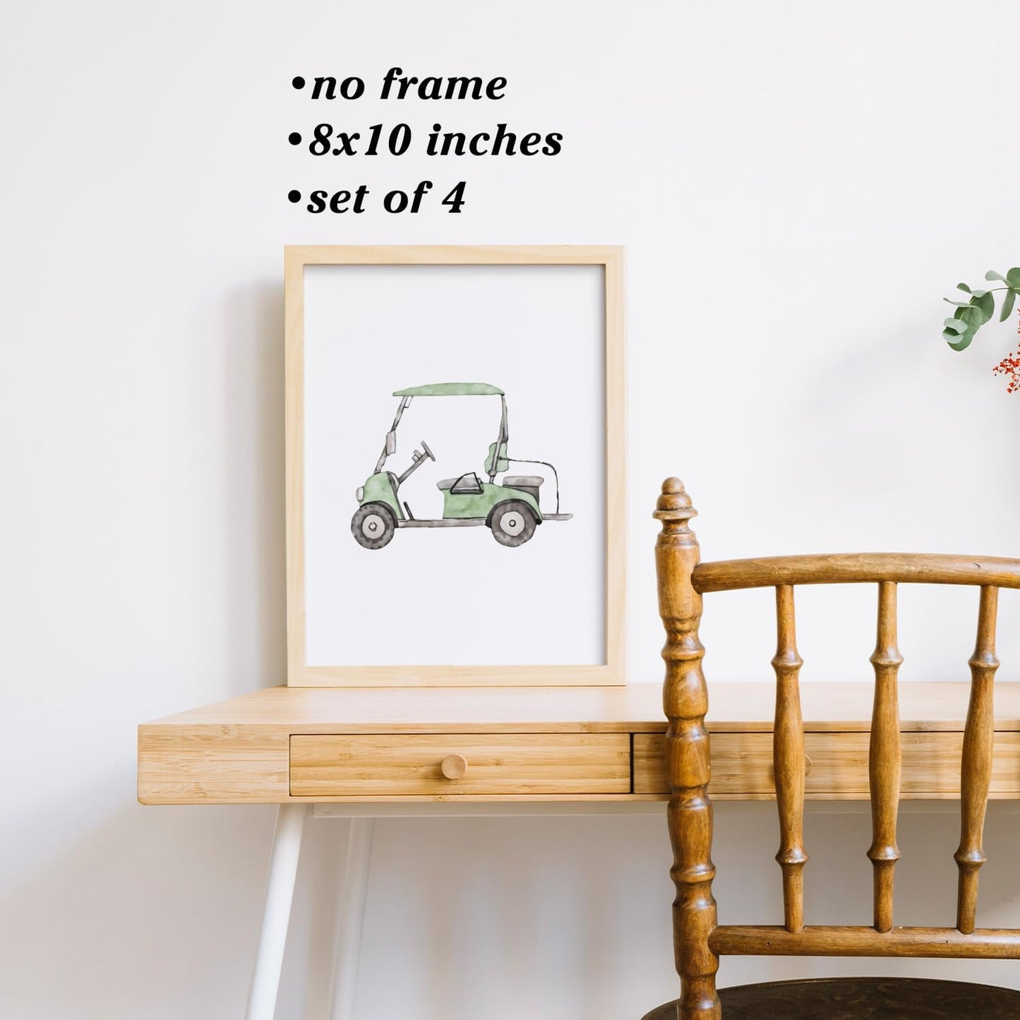 Boat Wades Golf Nursery Decor Unframed Wall Art Prints,Golf Flag Posters & Prints For Home Boy Room Decor,Green Sports Nursery Posters Pictures 8x10 Set Of 4