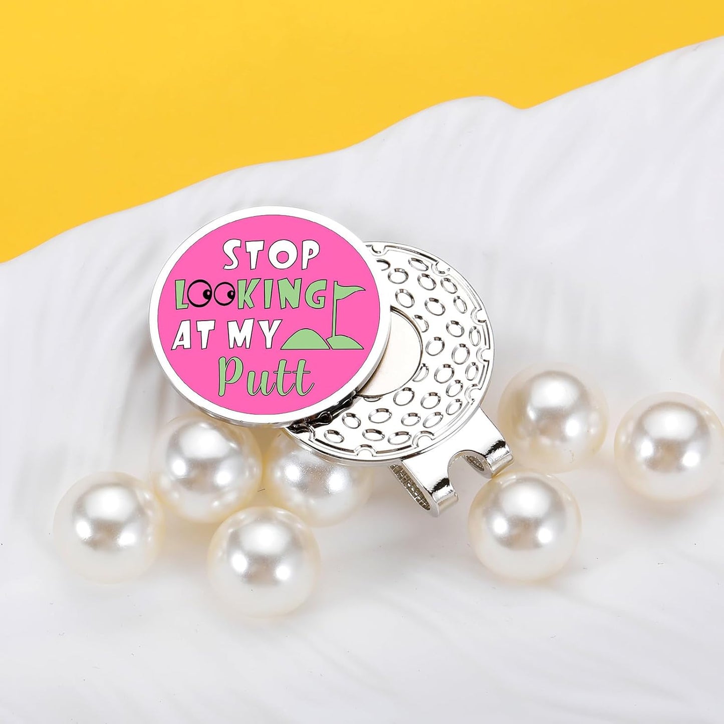 TI-EDC Funny Golf Women's Ball Marker Hat Clip, Golf Stocking Stuffer for Women, Womens Funny Golf Accessories, Funny Golf Ball Marker Accessories, Valentines Day Gifts for Girlfriend