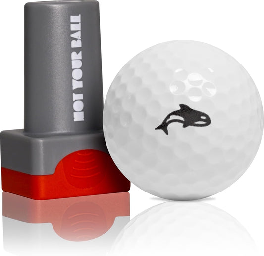 ZEETY Golf Ball Stamp, Golf Ball Stamper, Self-Inking Golf Ball Stamp Marker to Identify Golf Balls, Golf Gift Golf Accessories for Men and Women Golfers