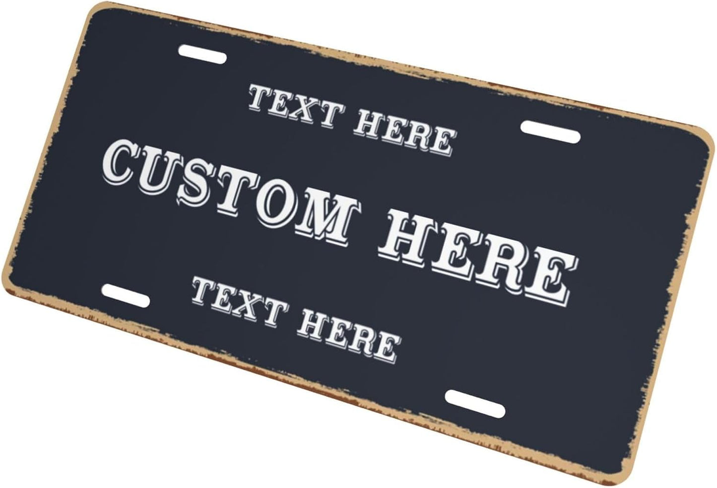 Custom Personalized Text Image Photo Design Customized Tag Aluminum License Plates for Front of Car 6x12 Inch-15