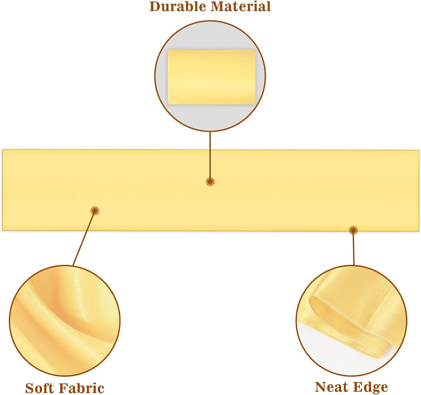 8 Packs Plastic Table Cloth Rectangle Table Disposable and Satin Table Runner, White and Gold Tablecloth Table Runner Cover for Baby Shower Birthday Wedding Anniversary Graduation Party Decorations