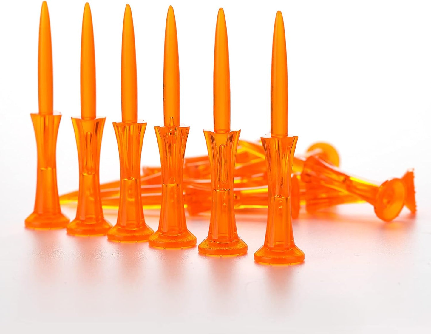 Golf Tees 3-1/4’’ 50 Count Plastic Golf Tees Reduced Friction & Side Spin Professional Unbreakable Golf Tees Durability and Stability Golf Tee