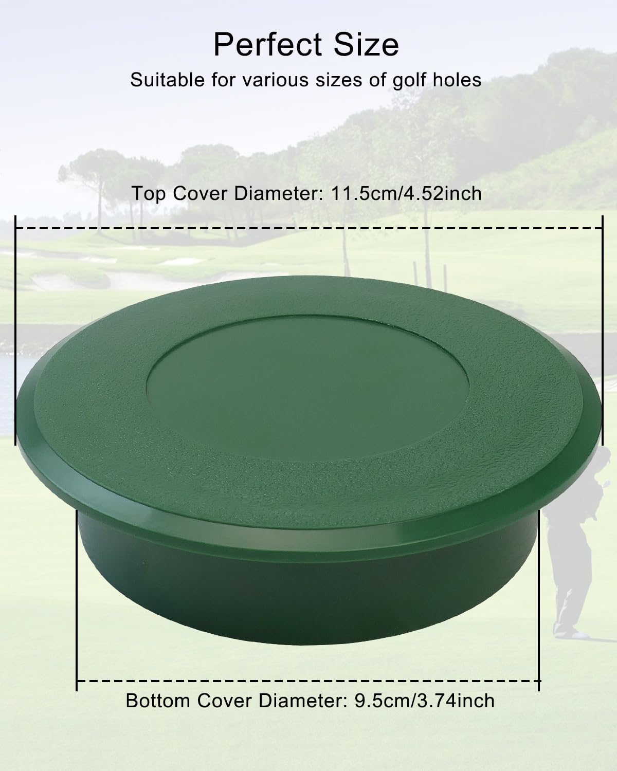 4Pcs Golf Cup Cover, Waterproof Golf Hole Putting Green Cup Covers, Practice Training Aids for Backyard Garden Yard Outdoor Activities