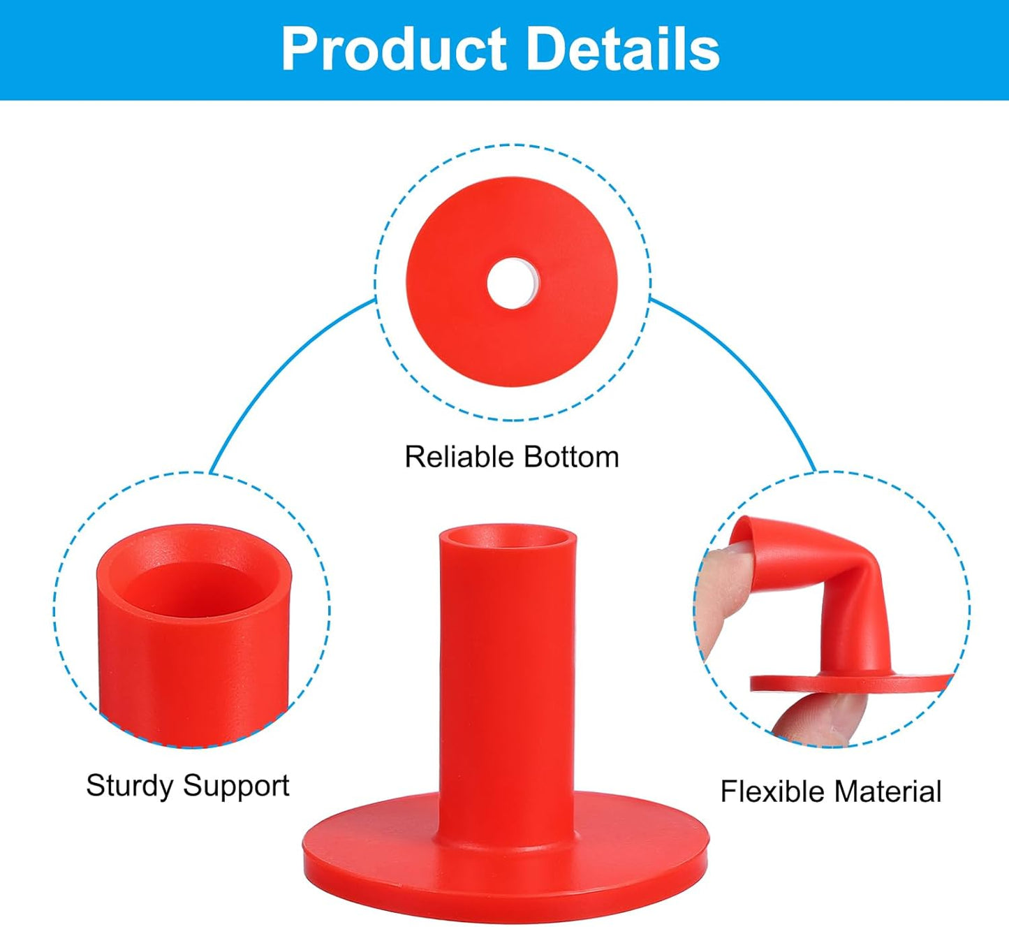 PATIKIL Rubber Golf Tees, Tall Practice Training Driving Range Tee Stable Ball Holder