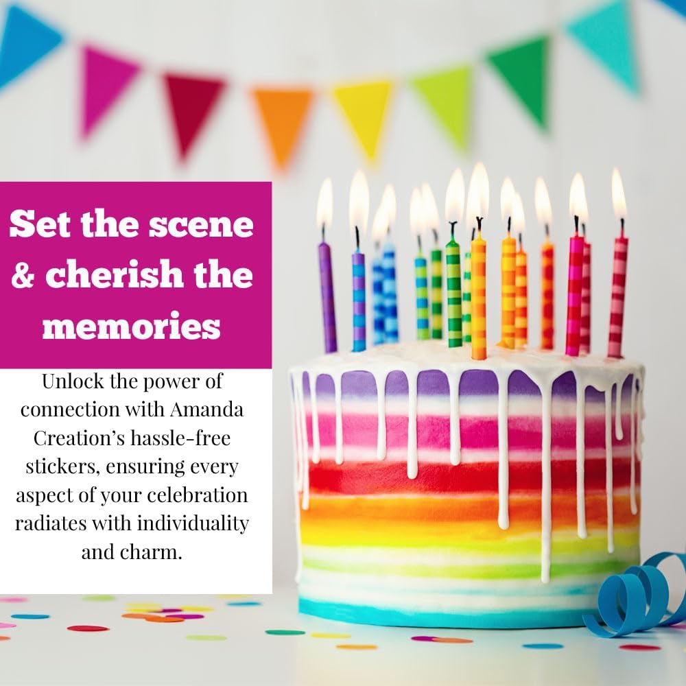 Pickleball Birthday Party Thank You Stickers for Kids – 40 2" Round Labels – Pickleball Themed Party Favor Stickers, Gift Bag Labels & Envelope Seals by Amanda Creation