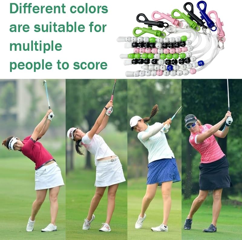 Golf Stroke Counter Beads, Golf Score Counter, Golf Ball Stroke Counter, Golf Beads to Count Strokes for Women