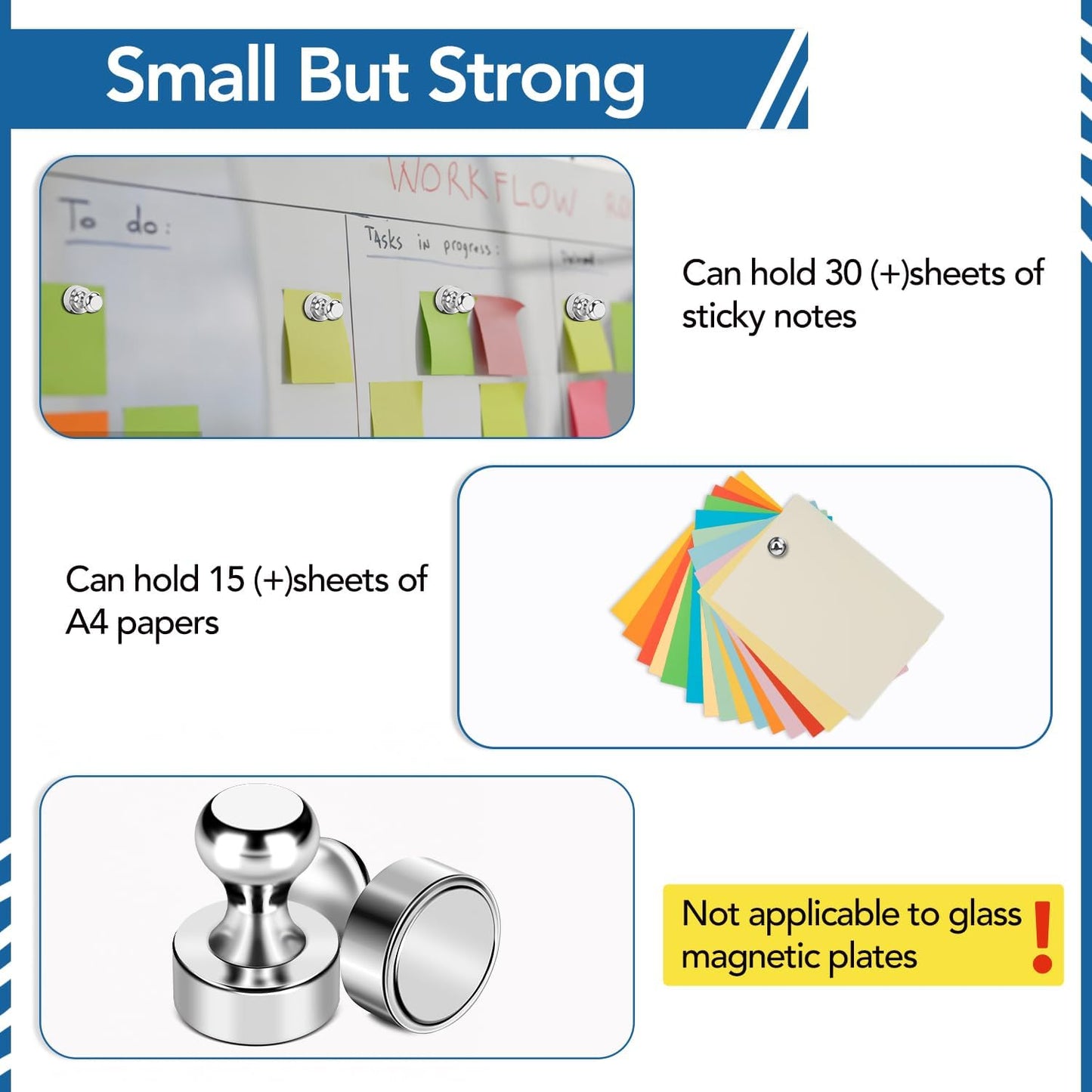 LOVIMAG Fridge Magnets 28Pcs Refrigerator Whiteboard Small Strong Magnet Classroom Kitchen Accessories Decorative Locker Set Decor Must Haves Office Calendar Refrigerador Magnetic Cute Crafts Silver