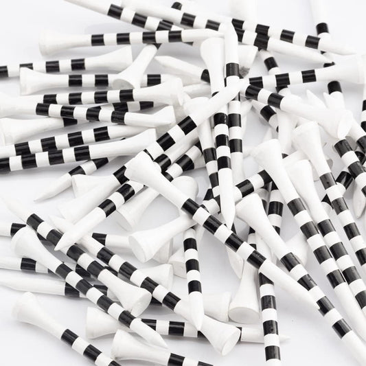 MAZEL Natural Wood/Bamboo Golf Tees 2 3/4 Inch & 3 1/4 Inch,Pack 50 or 120,Reduce Friction & Side Spin,More Stable Golf Tees