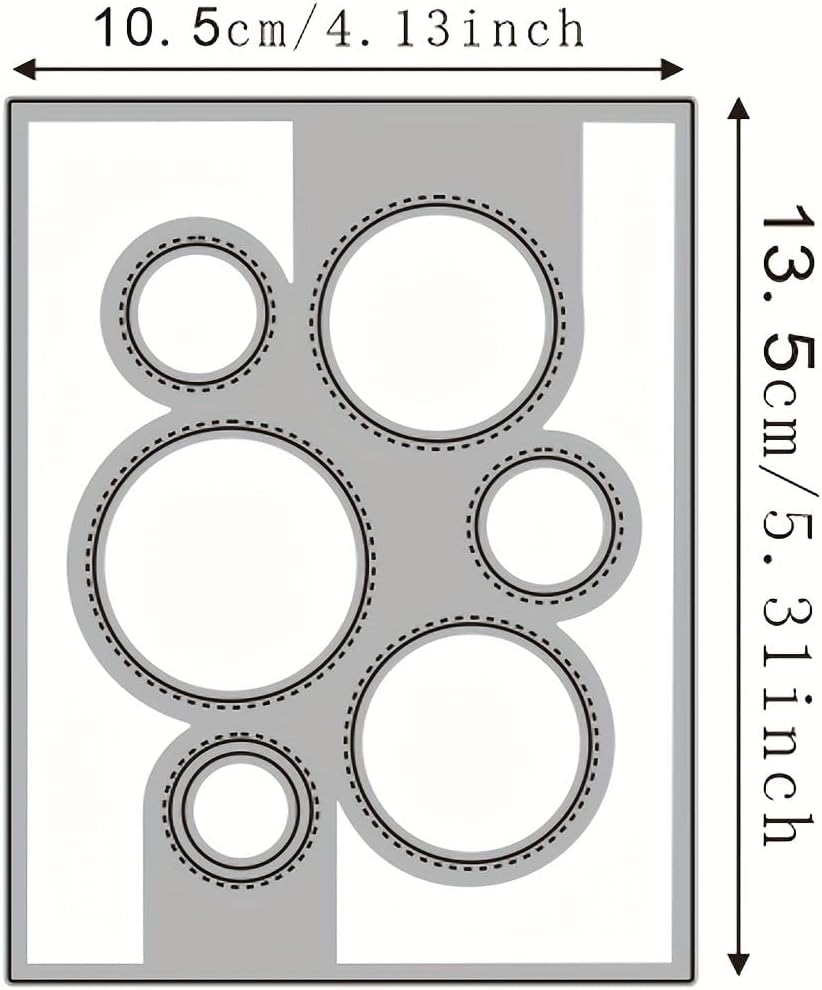 Metal Cutting Die for Scrapbooking - Cut Stencils for DIY Scrapbook Photo Album Decorative Paper Card, Card Making Supplies & Crafting Die Cut (Circular Ring 5.3 x 4.1 in)