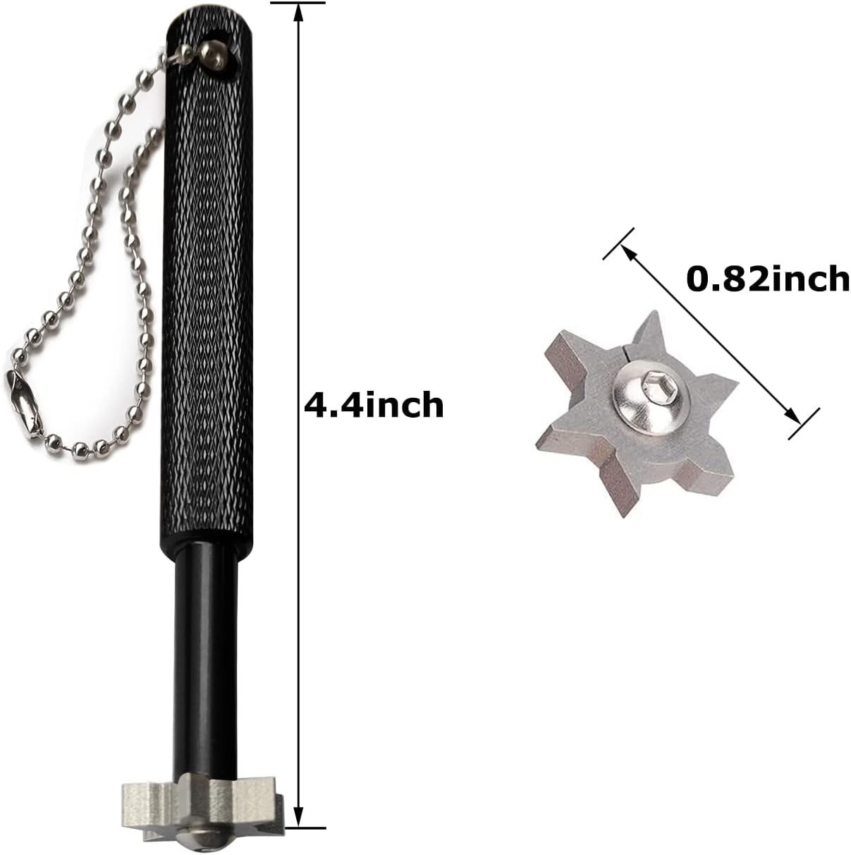 Golf Groove Sharpener,Golf Club Groove Sharpener,Groove Sharpener,Club Sharpener,Groove Sharpening Tool - Generate Optimal Backspin - Suitable for U & V-Grooves (6 Heads) (Black)