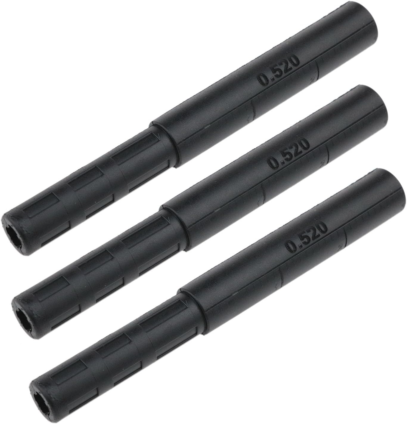 yukata Golf Shaft Extension Putter Shaft Extension 0.52“ - 0.59" Golf Club Extensions Golf Club Shafts for Iron/Wood Golf Repair Black 3PCS