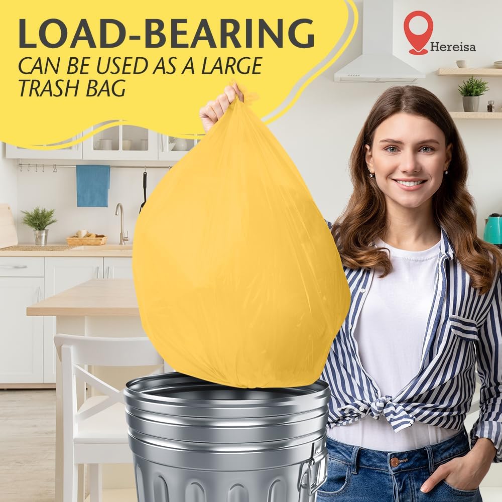 Brand Round Yellow Plastic 84" Disposable Tablecloth (3 Pack), Party & Event Decorative Cover