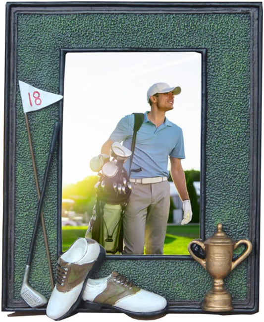 3D Golf Photo Frame - Unique Handmade Golf Gifts for Father/Men/Women/Dad/Mom (Black-2)