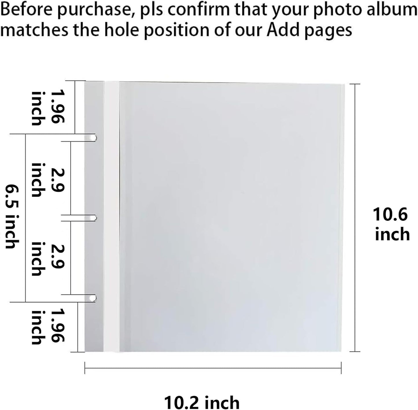 Vienrose Photo Album Self Adhesive Scrapbook Refill Pages for Vienrose11x10.6 inch Photo Album
