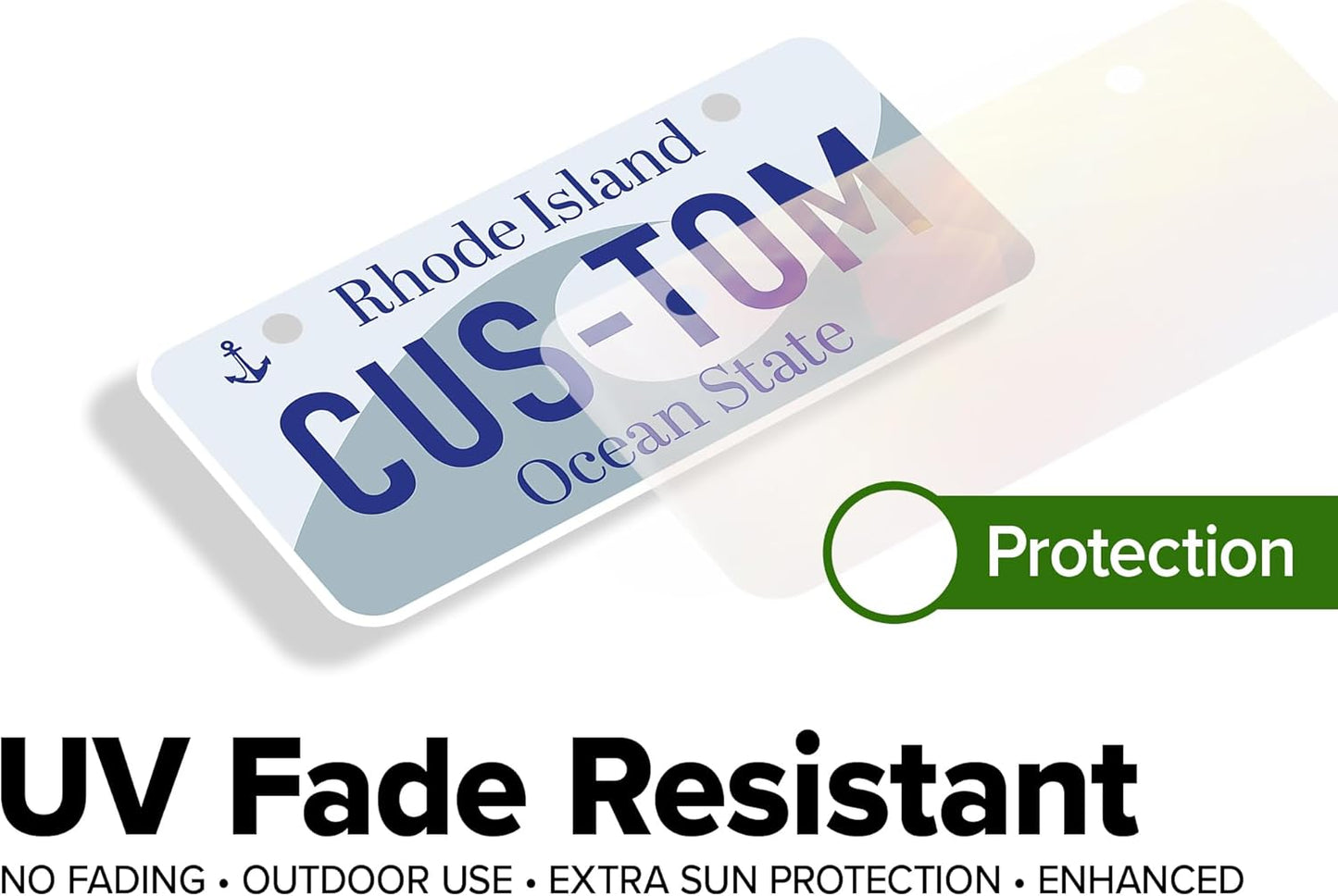 Mini License Plates, Personalized License Plates, Custom for Car, Bikes, ATV, Kids Car, Golf Cart, Jeep, 2x4 Inch, Rust-Free Fade Resistant Aluminum, USA Made by My Sign Center (Rhode Island)