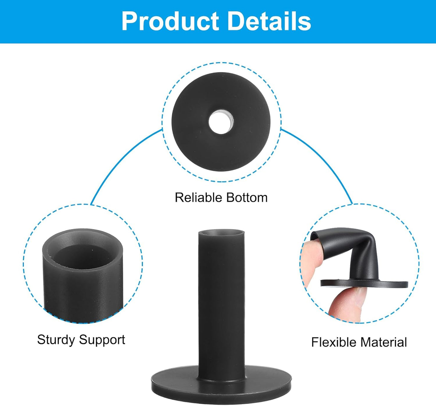 PATIKIL Rubber Golf Tees, Tall Practice Training Driving Range Tee Stable Ball Holder